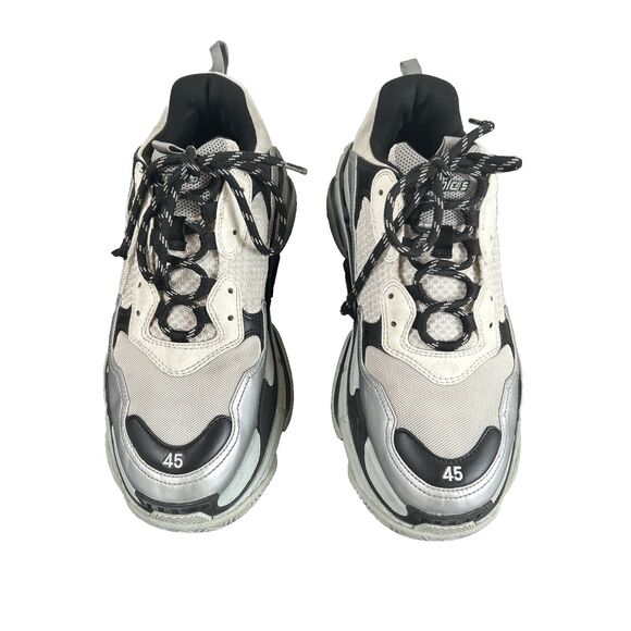 Balenciaga Men\'s Triple Track S Sneaker Size US 12/ EUR 45 Gray/Silver Retro main image 7